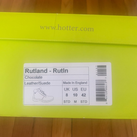 Hotter Rutland Women’s Chocolate Brown Leather & Suede Lace-Up Ankle Booties - Picture 8 of 8